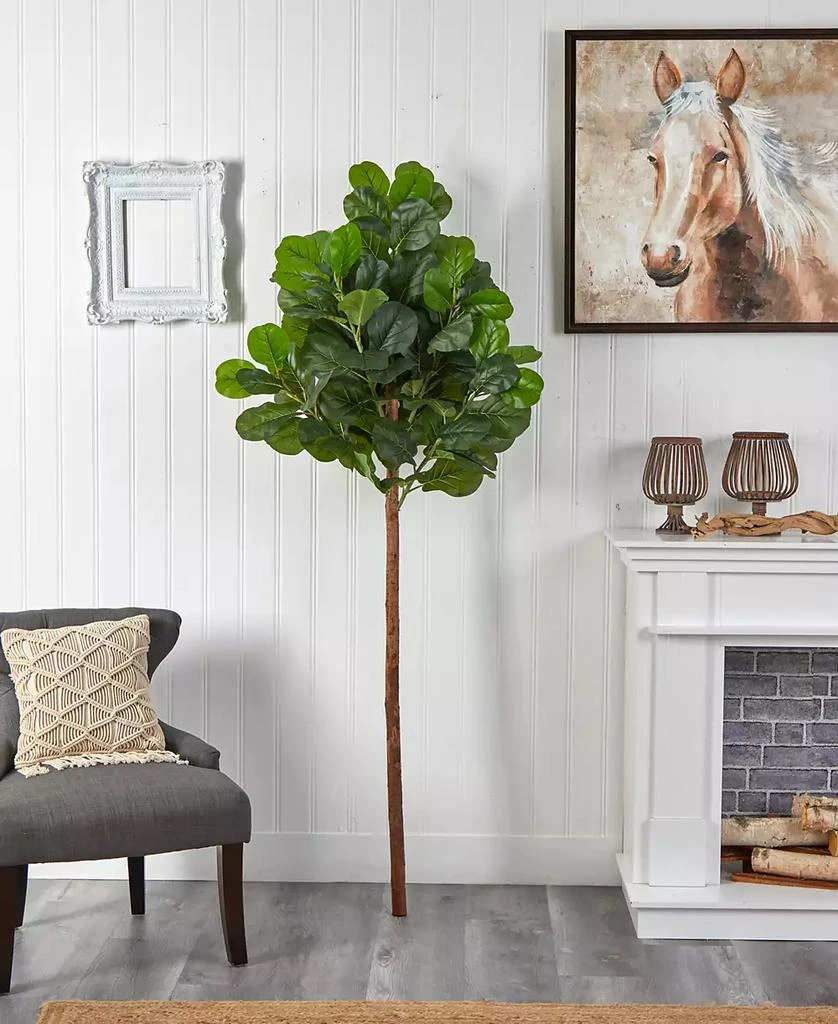 商品NEARLY NATURAL|78" Artificial Fiddle Leaf Tree No Pot,价格¥827,第3张图片详细描述