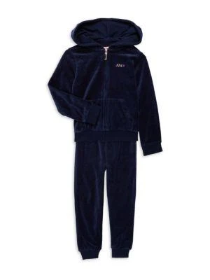 商品Juicy Couture|Little Girl's 2-Piece Velvet Hoodie & Joggers Set,价格¥214,第1张图片
