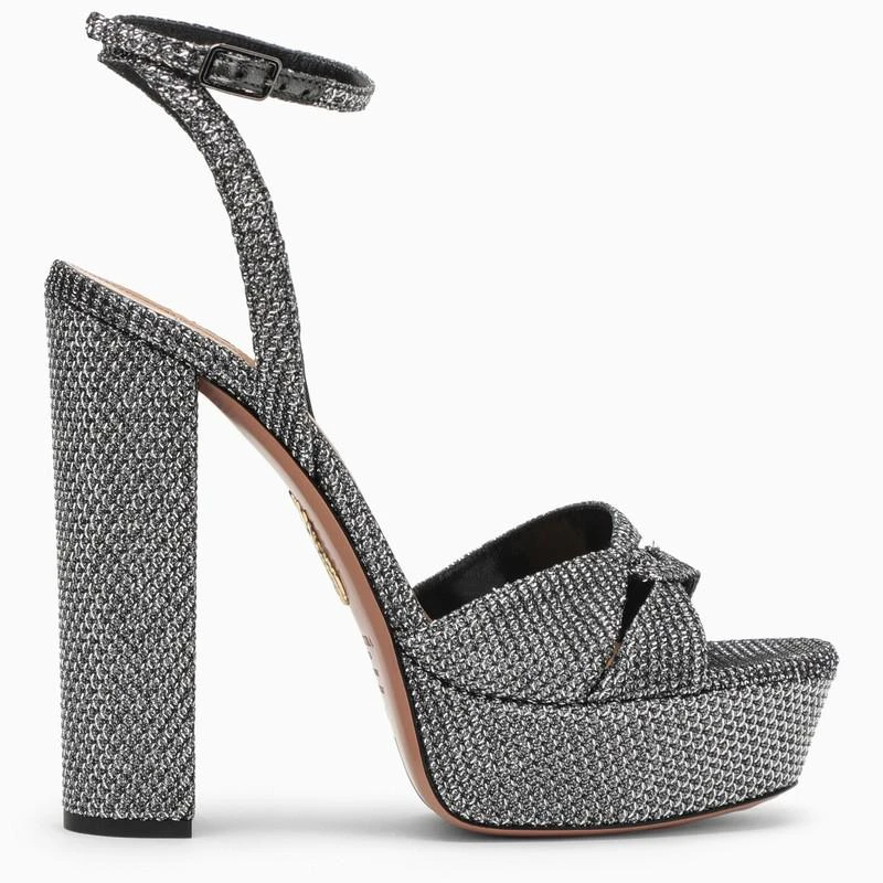 商品Aquazzura|Sandal Sinner Plateau 140 anthracite grey,价格¥5684,第1张图片