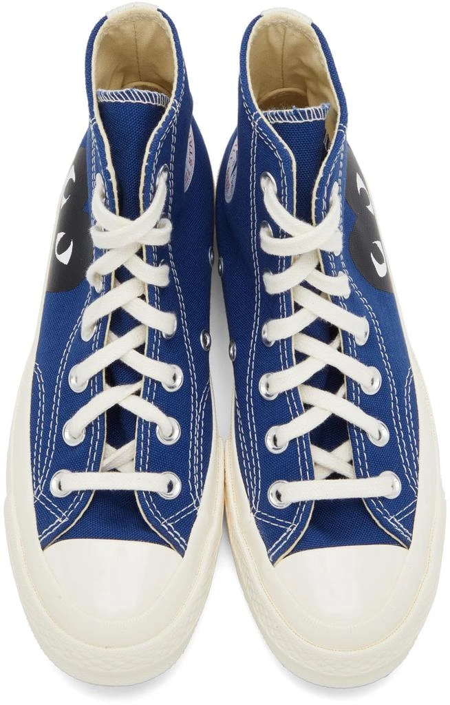 商品Comme des Garcons|Blue Converse Edition Half Heart Chuck 70 High Sneakers,价格¥1123,第5张图片详细描述