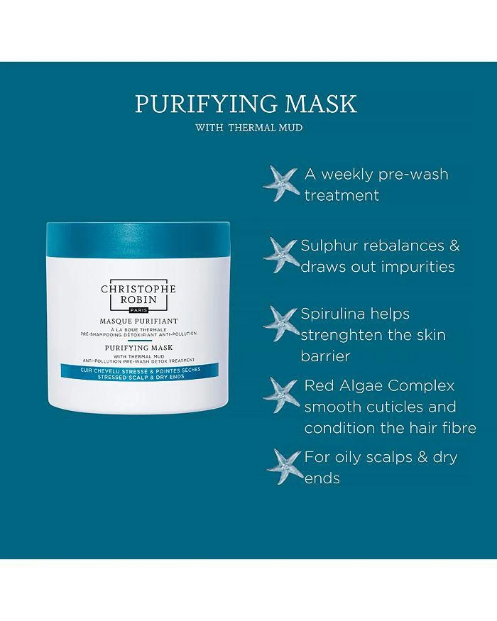 商品Christophe Robin|Purifying Pre Shampoo Mud Mask 8.4 oz.,价格¥390,第4张图片详细描述