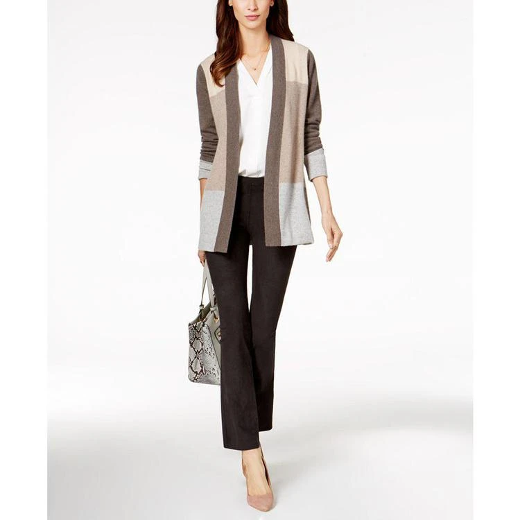 商品Charter Club|Cashmere Colorblocked Cardigan, Created for Macy's,价格¥674,第2张图片详细描述