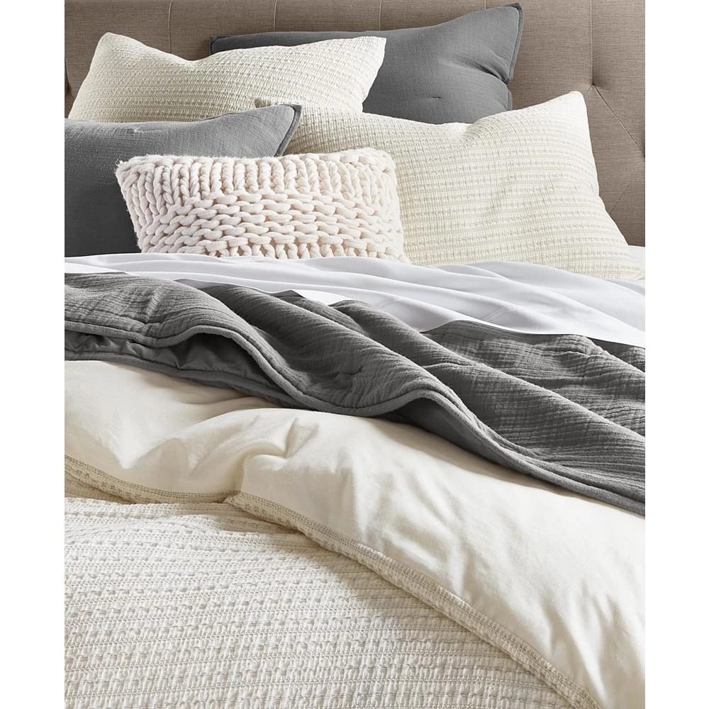 商品Oake|Waffle Stripe 2-Pc. Duvet Cover Set, Twin, Created for Macy's,价格¥206,第4张图片详细描述