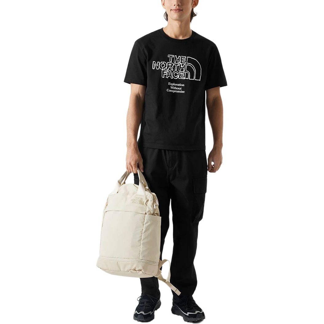 商品[国内直发] The North Face|北面 字母品牌logo印花图案美式复古休闲运动圆领套头短袖T恤 男女同款 黑色,价格¥255,第4张图片详细描述