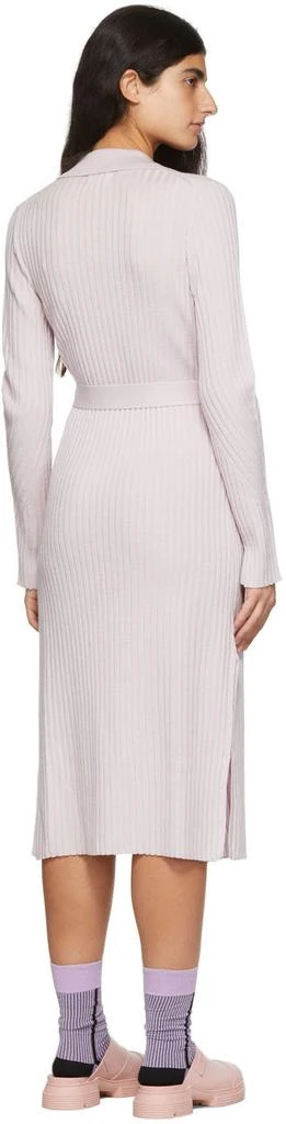 商品Ganni|Pink Merino Wool Midi Dress,价格¥711,第3张图片详细描述