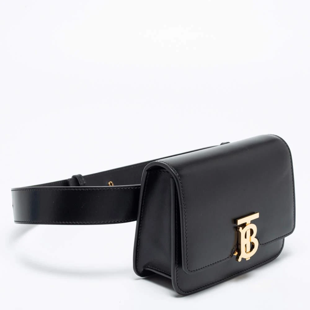 商品[二手商品] Burberry|Burberry Black Leather TB Bum Bag,价格¥4628,第3张图片详细描述