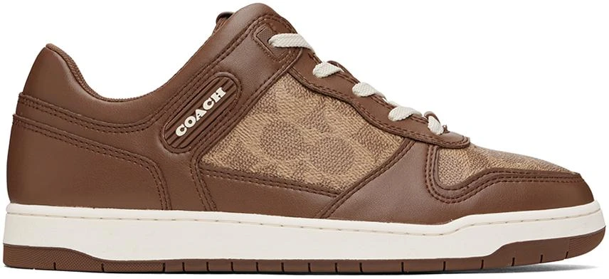 商品Coach|Brown C201 Signature Sneakers,价格¥649,第1张图片