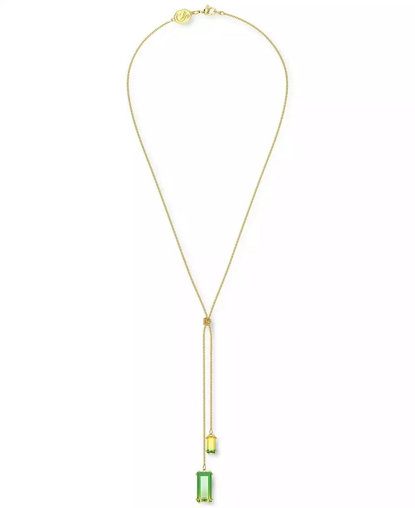商品Swarovski|Gold-Tone Double Crystal 19-3/4" Knotted Lariat Necklace,价格¥1670,第2张图片详细描述