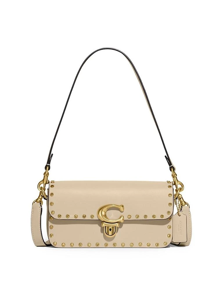 商品Coach|Studded Leather Shoulder Bag,价格¥1687,第1张图片