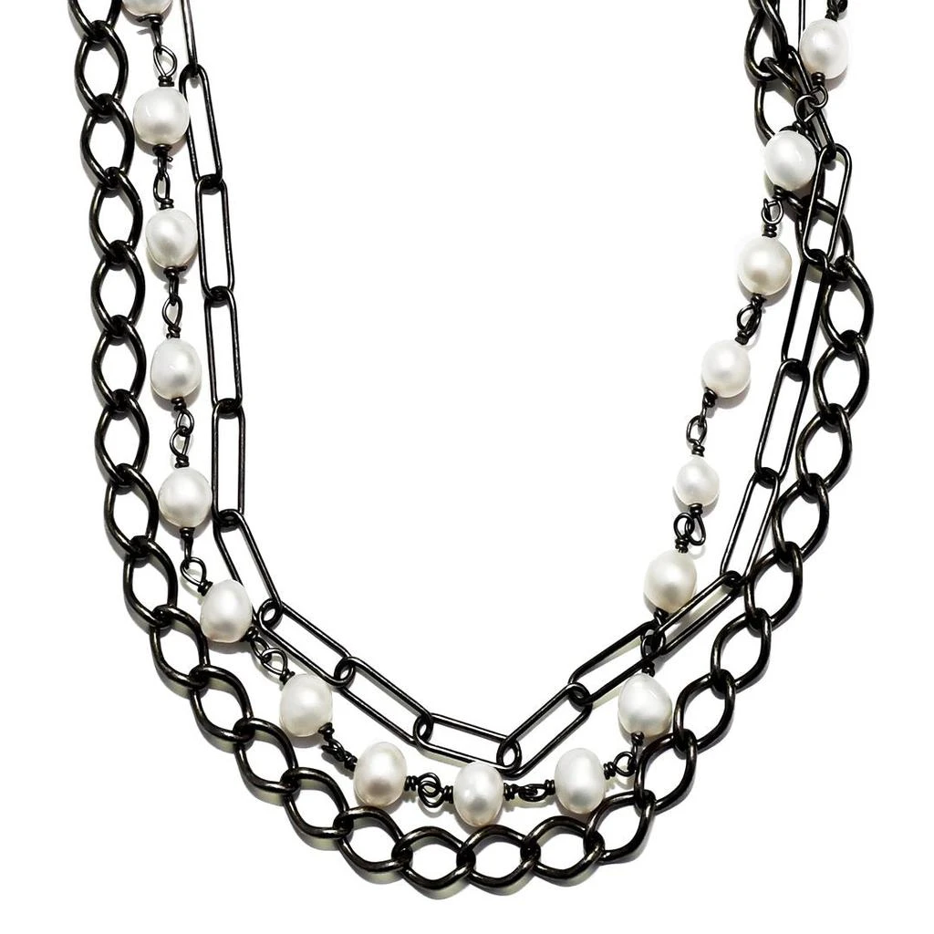 商品ADORNIA|Adornia Messy Layered Pearl Necklace Silver,价格¥308,第1张图片