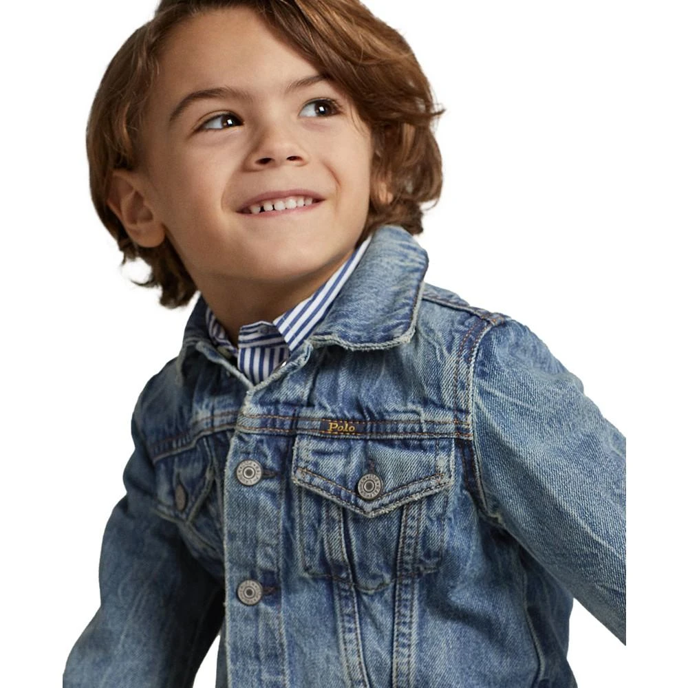 商品Ralph Lauren|Little Boys Denim Trucker Jacket,价格¥272,第2张图片详细描述