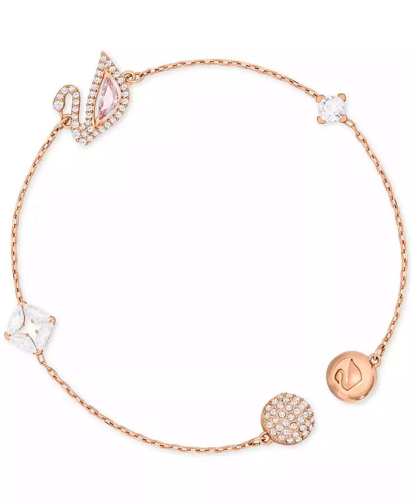 商品Swarovski|Remix Rose Gold-Tone Crystal Swan Magnetic Bracelet,价格¥976,第3张图片详细描述