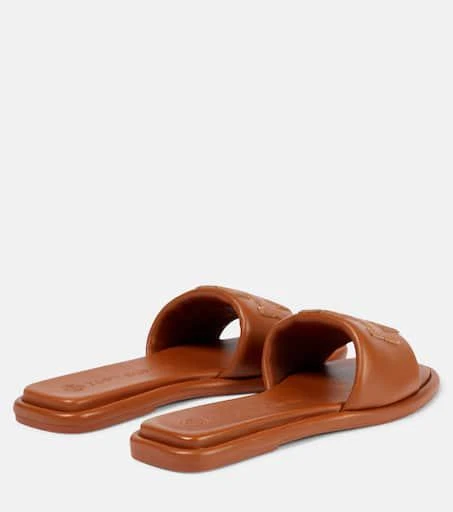 商品Tory Burch|Double T Sport leather sandals,价格¥2074,第3张图片详细描述