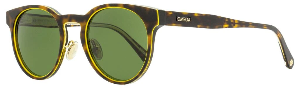商品Omega|Omega Unisex Round Sunglasses OM0020H 52N Havana/Yellow 52mm,价格¥1098,第1张图片