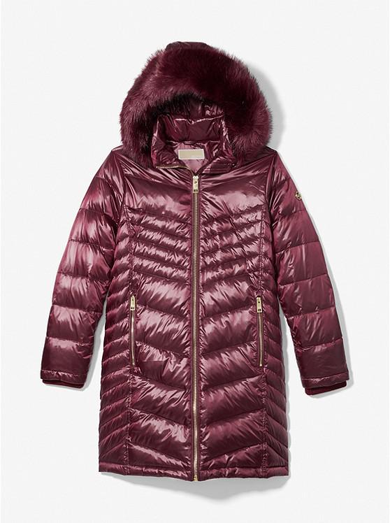 Faux Fur Quilted Puffer Coat商品第1张图片规格展示