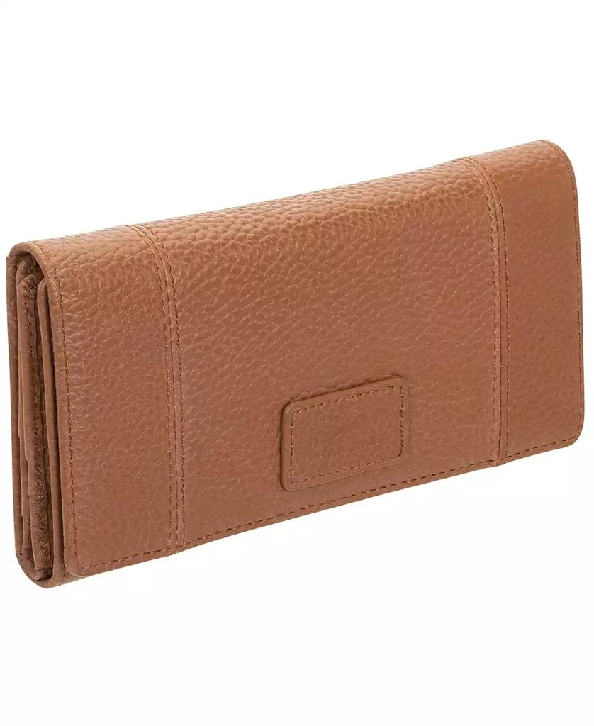 商品Mancini Leather Goods|Women's Pebbled Collection RFID Secure Trifold Wing Wallet,价格¥579,第2张图片详细描述