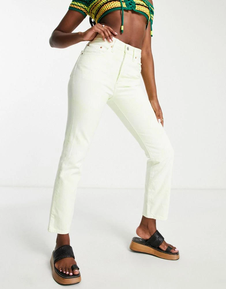商品Levi's|Levi's 501 crop jeans in pale lime,价格¥402,第1张图片