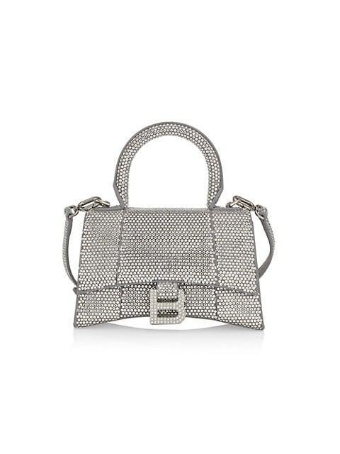商品Balenciaga|XS Hourglass Crystal-Embellished Top Handle Bag,价格¥50865,第1张图片