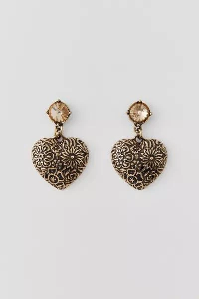 商品Urban Outfitters|Etched Heart Earring,价格¥38,第2张图片详细描述