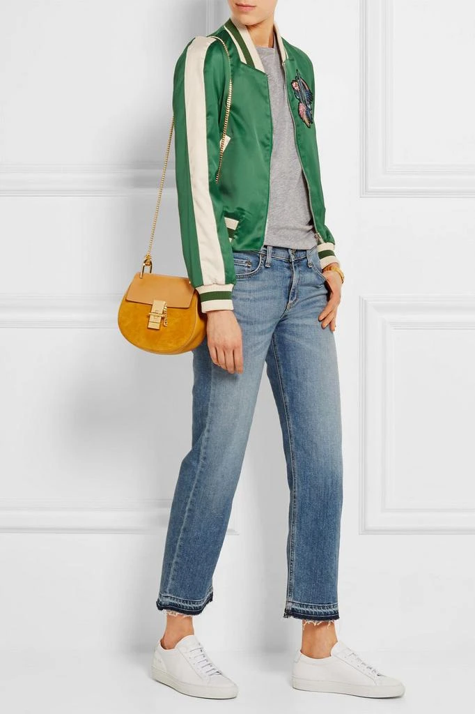 商品Chloé|Drew mini leather and suede 单肩包,价格¥9108,第2张图片详细描述