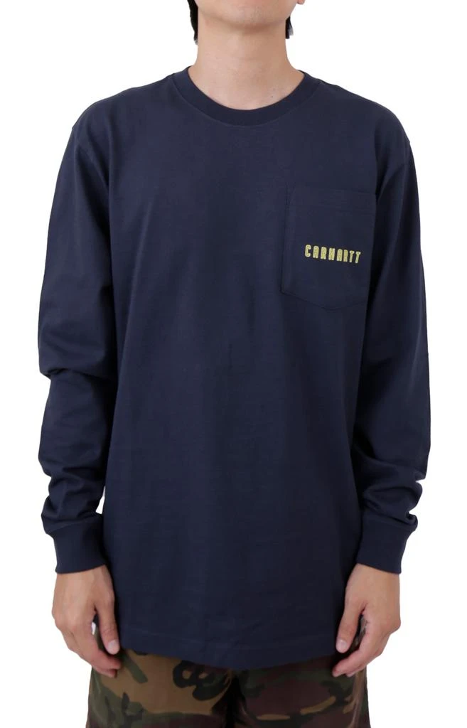 商品Carhartt|(105426) Loose Fit Heavyweight L/S Pocket Tough Graphic T-Shirt - Navy,价格¥205,第2张图片详细描述