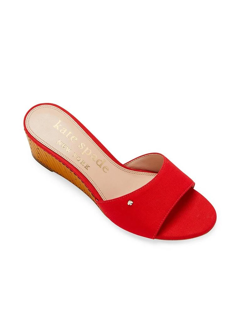 商品Kate Spade|Meena Canvas Wedge Sandals,价格¥746,第2张图片详细描述