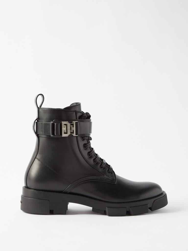 Terra 4G-buckled leather boots商品第1张图片规格展示