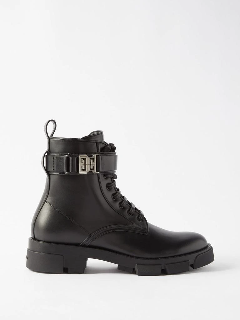 商品Givenchy|Terra 4G-buckled leather boots,价格¥6647,第1张图片