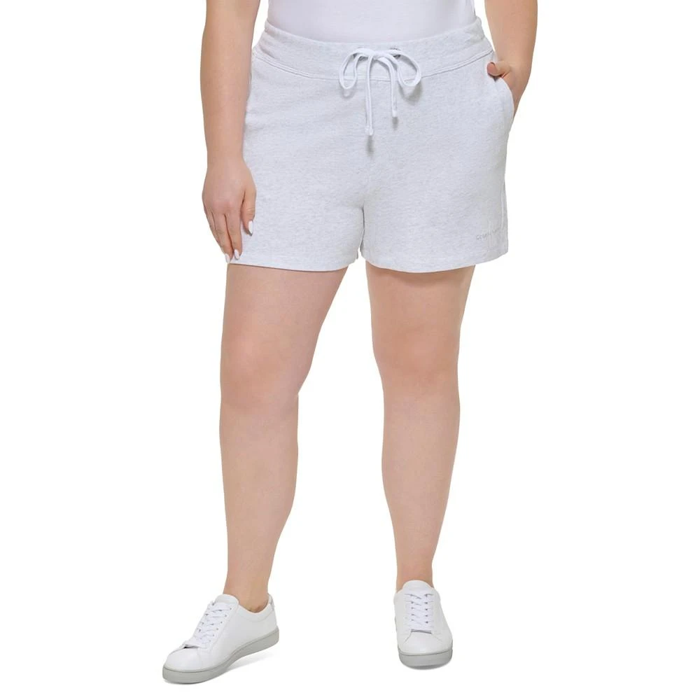 商品Calvin Klein|Trendy Plus Size Monogram Logo Shorts,价格¥111,第1张图片