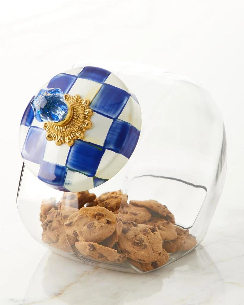 商品MacKenzie-Childs|Cookie Jar with Royal Check Enamel Lid,价格¥617,第1张图片