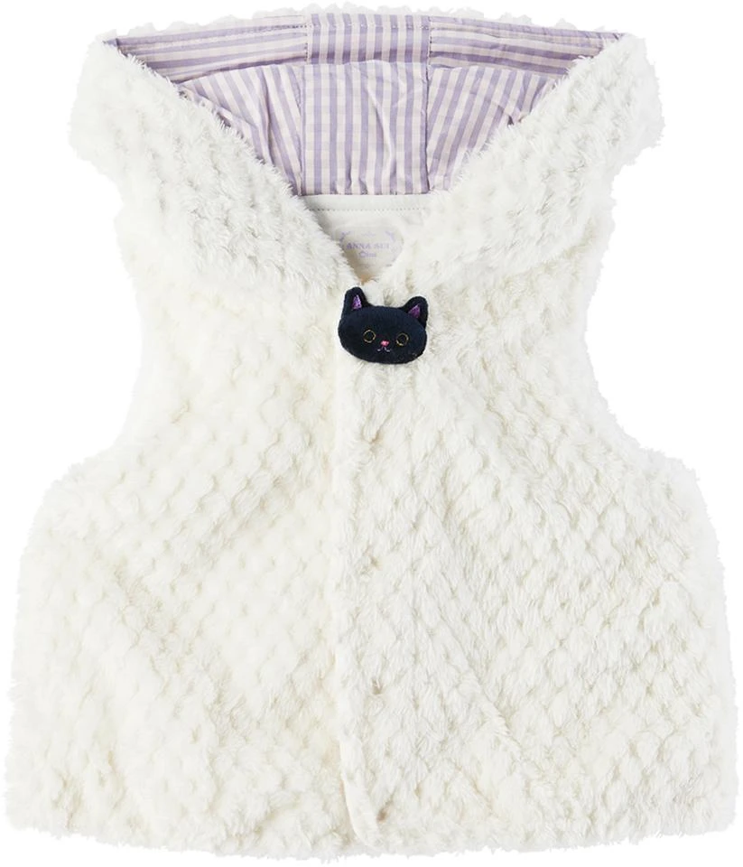 商品ANNA SUI MINI|SSENSE Exclusive Baby Off-White Vest,价格¥259,第1张图片