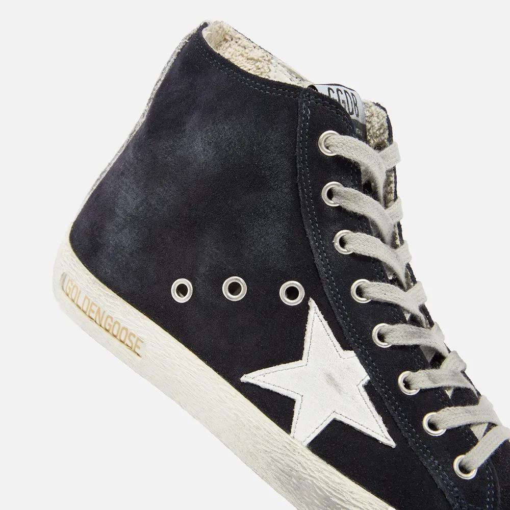 商品Golden Goose|Golden Goose Francy Distressed Suede High-Top Trainers,价格¥3586,第7张图片详细描述