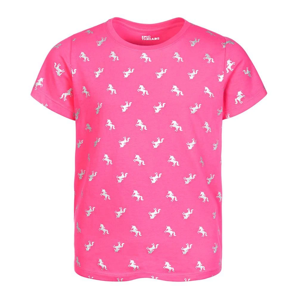商品Epic Threads|Little Girls Unicorn-Print T-Shirt, Created For Macy's,价格¥26,第1张图片