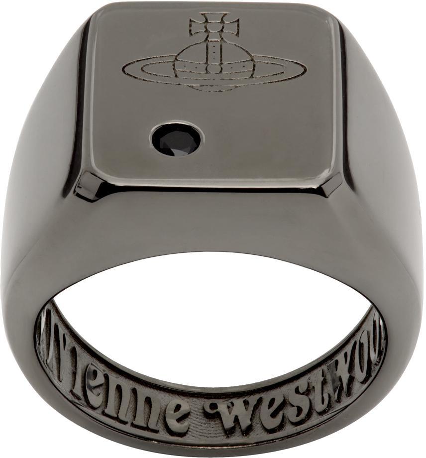 商品Vivienne Westwood|Gunmetal Carlo Ring,价格¥1884,第1张图片