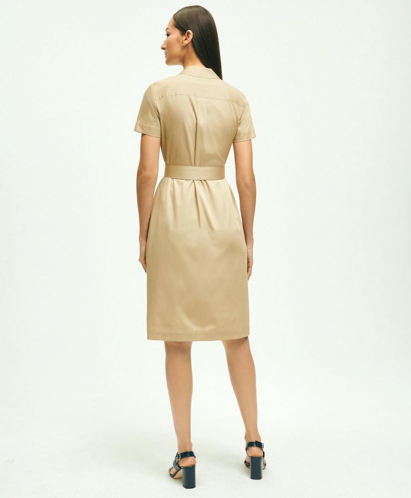 商品Brooks Brothers|Cotton Belted Safari Shirt Dress,价格¥742,第5张图片详细描述