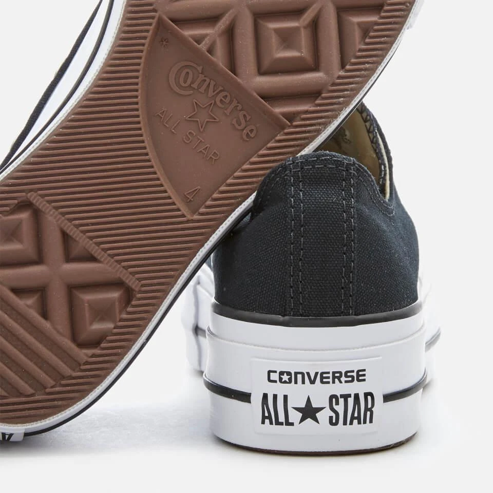商品Converse|CONVERSE WOMEN'S CHUCK TAYLOR ALL STAR LIFT OX TRAINERS - BLACK/WHITE/WHITE,价格¥345,第4张图片详细描述