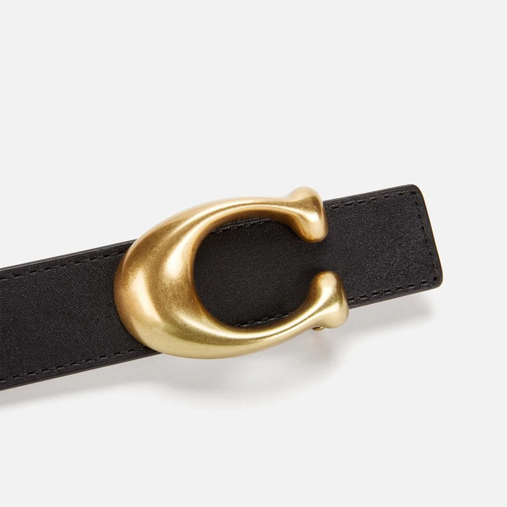 商品Coach|Coach Women's 25mm Sculpted C Coated Canvas Reversible Belt - Tan Rust,价格¥717-¥1327,第3张图片详细描述