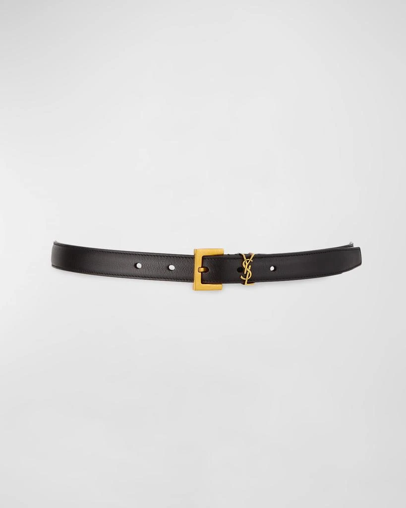 商品Yves Saint Laurent|YSL Monogram Leather Belt,价格¥3380,第1张图片