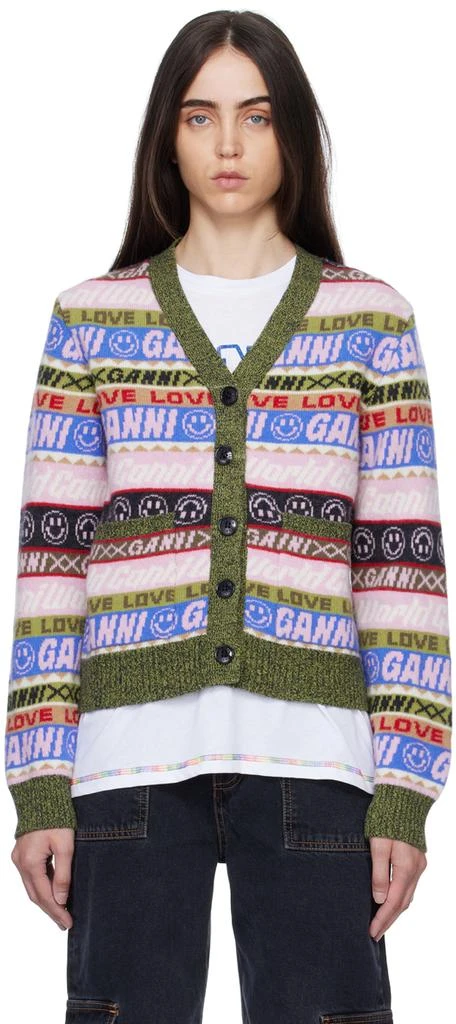 商品Ganni|Multicolor Jacquard Cardigan,价格¥1608,第1张图片
