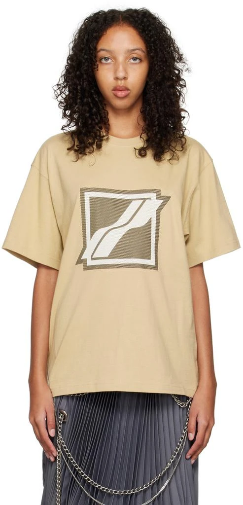 商品We11done|Beige Bonded T-Shirt,价格¥1908,第1张图片