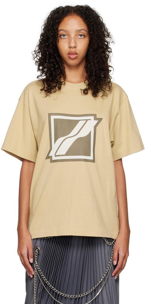 商品We11done|Beige Bonded T-Shirt,价格¥502,第1张图片