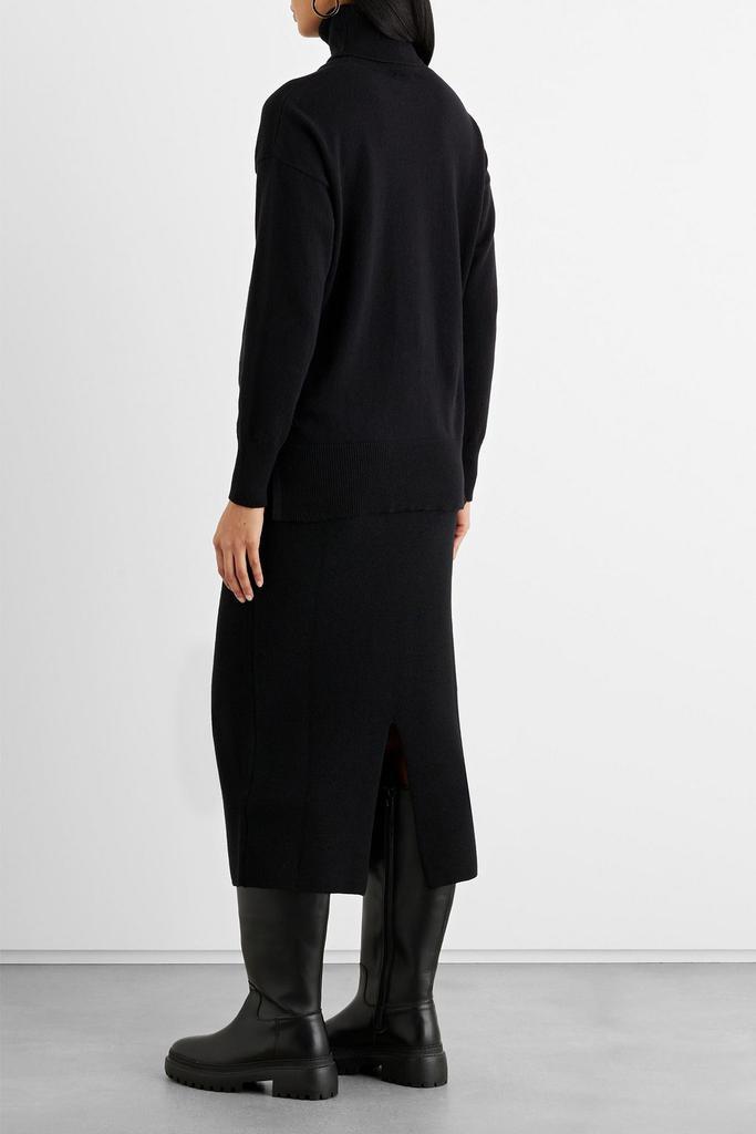 商品IRIS & INK|Felice ribbed merino wool midi skirt,价格¥487,第3张图片详细描述