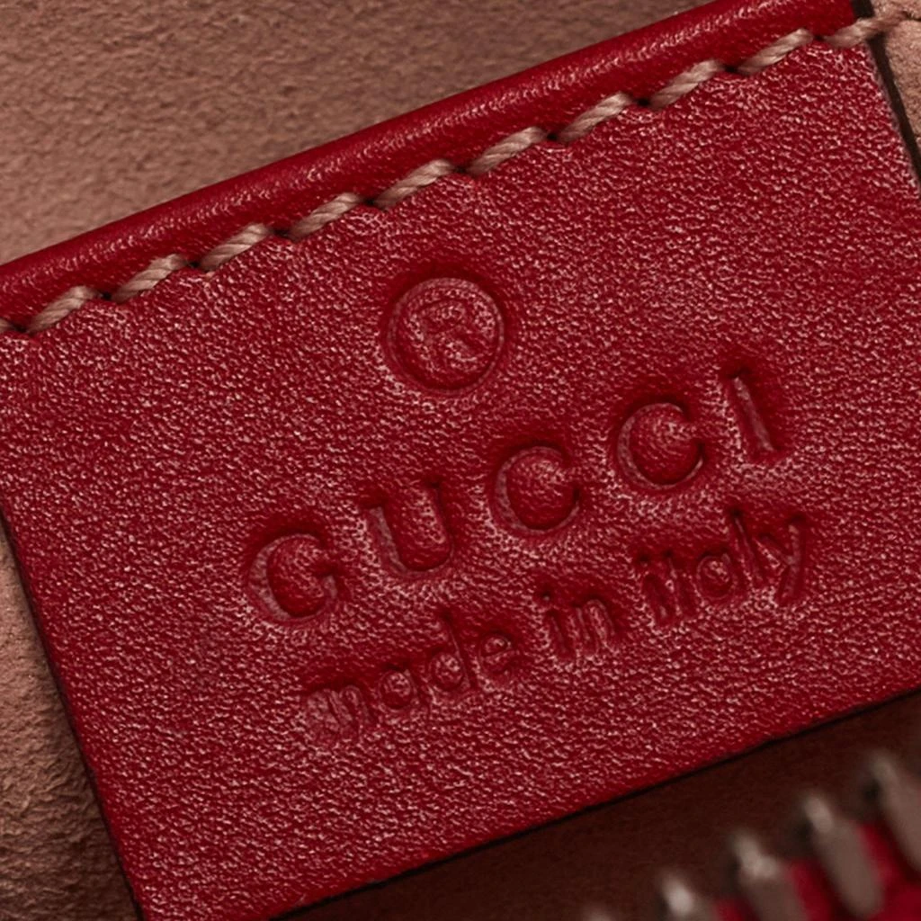 Gucci Red Matelasse Leather GG Marmont Belt Bag  商品