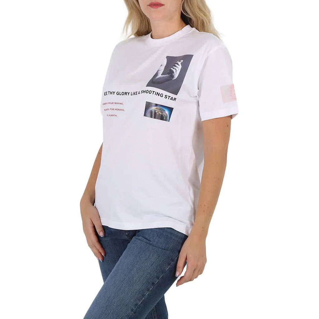 商品Burberry|Ladies Montage Print Cotton Oversized T-shirt In White,价格¥1697,第3张图片详细描述