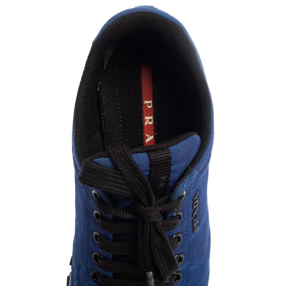 Prada Sport Blue Nylon Low Top Sneakers Size 37.5商品第7张图片规格展示