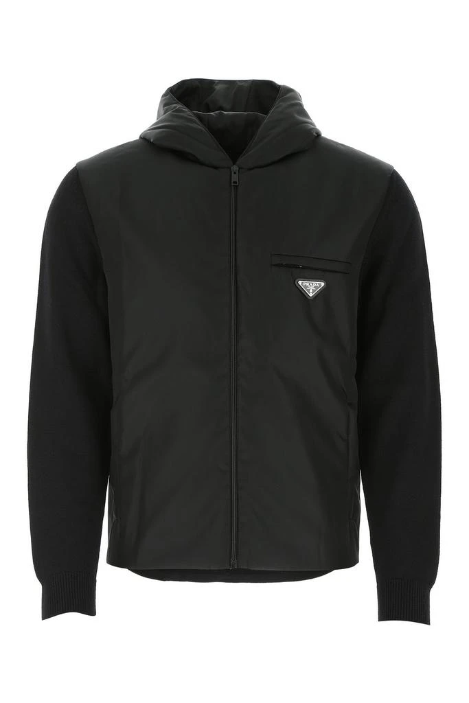 商品Prada|Prada Logo Hooded Jacket,价格¥13464,第1张图片