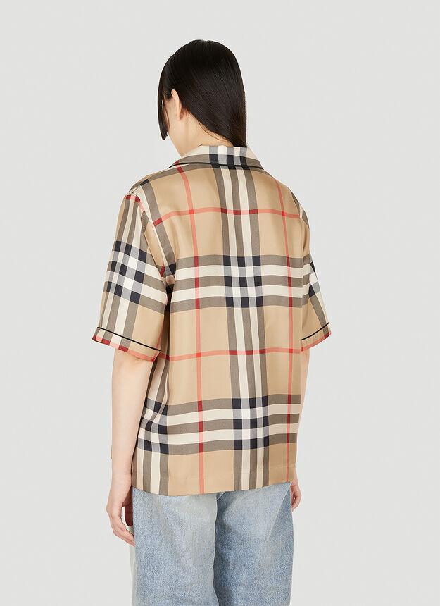 商品Burberry|Tierney Pyjama Shirt in Beige,价格¥7611,第6张图片详细描述