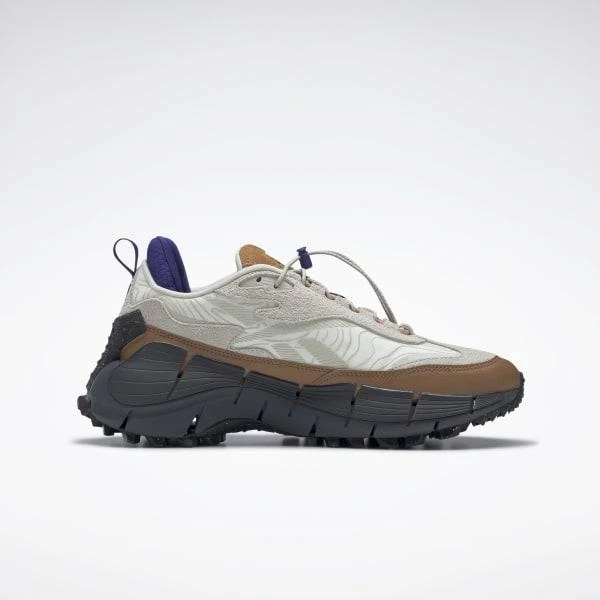 商品Reebok|Zig Kinetica 2.5 Edge 减震防滑耐磨 低帮跑步鞋 黑棕灰,价格¥1139,第2张图片详细描述