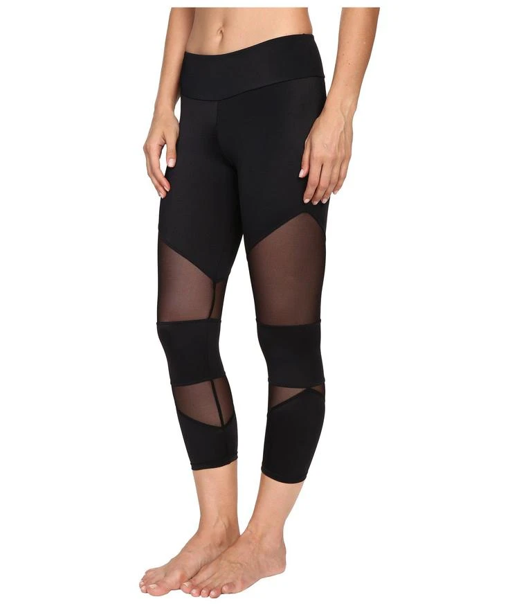 商品Onzie|Black Mesh Cut Out Capris,价格¥359,第2张图片详细描述