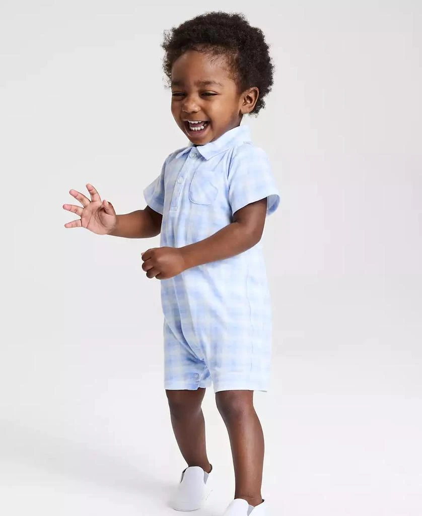 商品First Impressions|Baby Boys Friendship Plaid Sunsuit, Created for Macy's,价格¥75,第1张图片